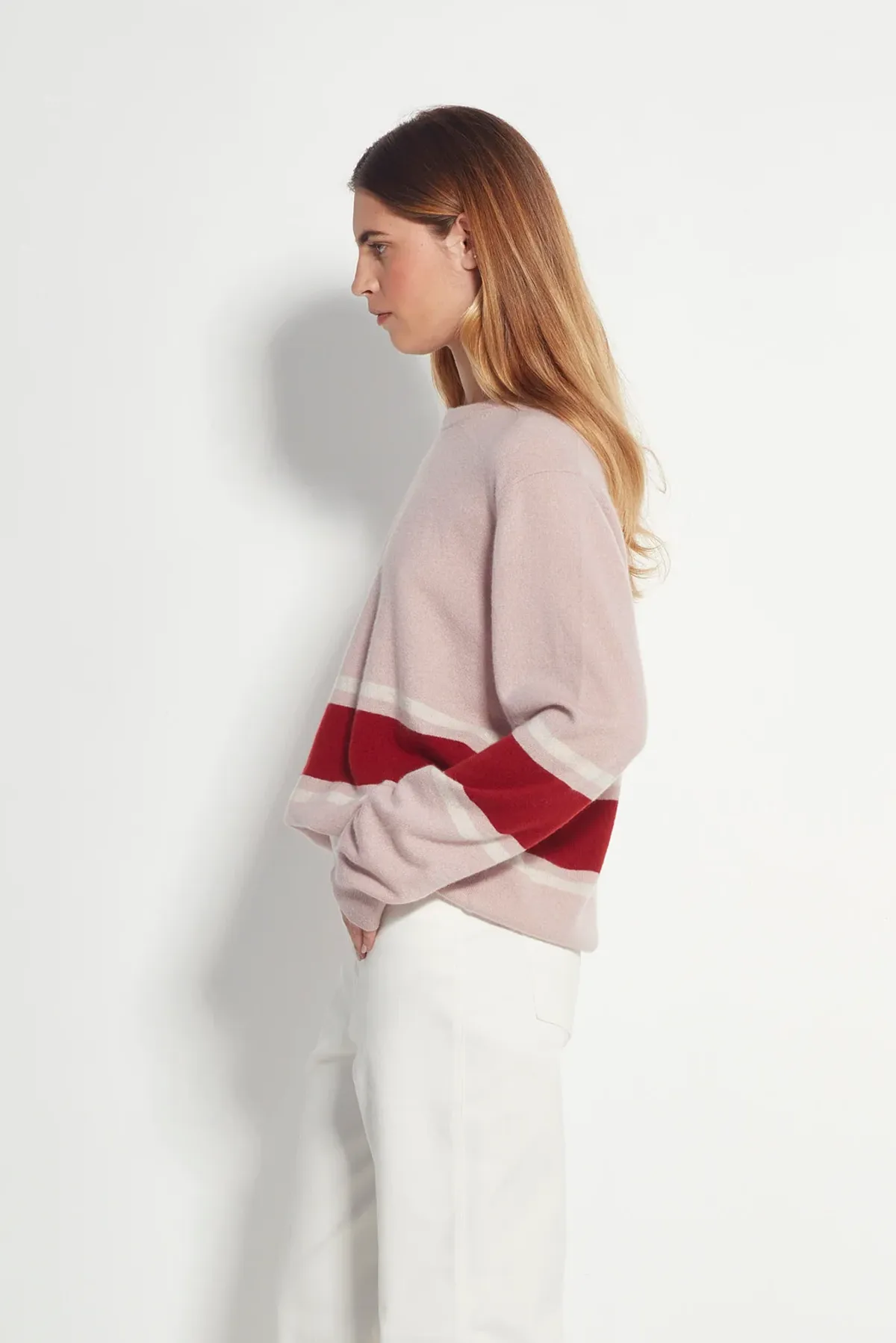 STRIPE CREW SWEATER