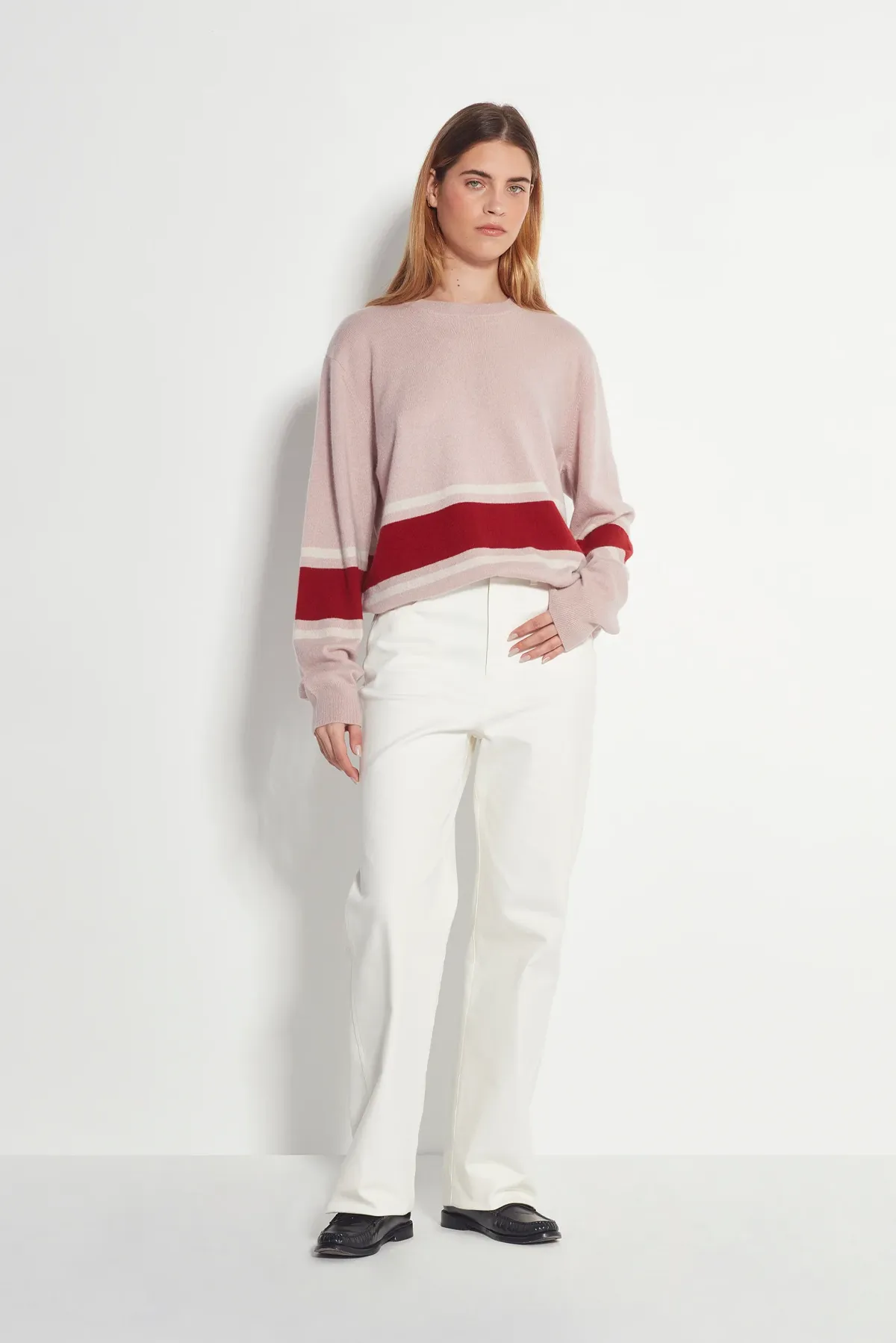 STRIPE CREW SWEATER