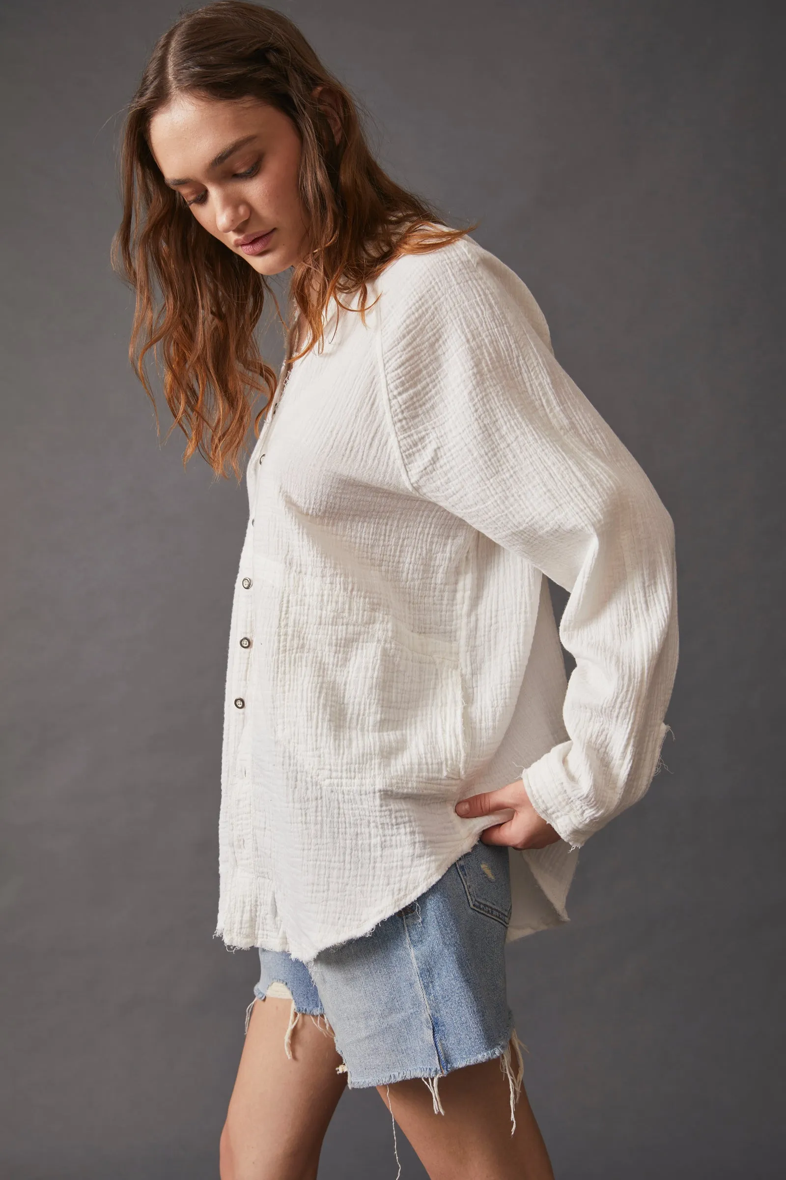 Summer Daydream Button Down - White