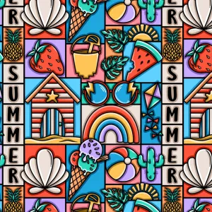 Summer Patchwork Circle Skirt