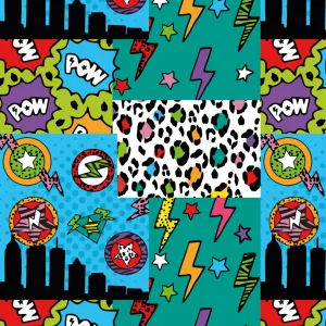 Superhero Patchwork Circle Skirt