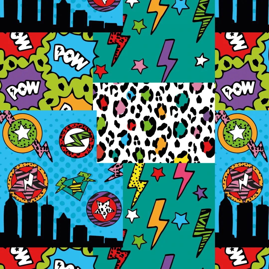 Superhero Patchwork Circle Skirt