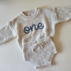 SWEATER & SHORTS SET - CUPCAKE 6-12 mos
