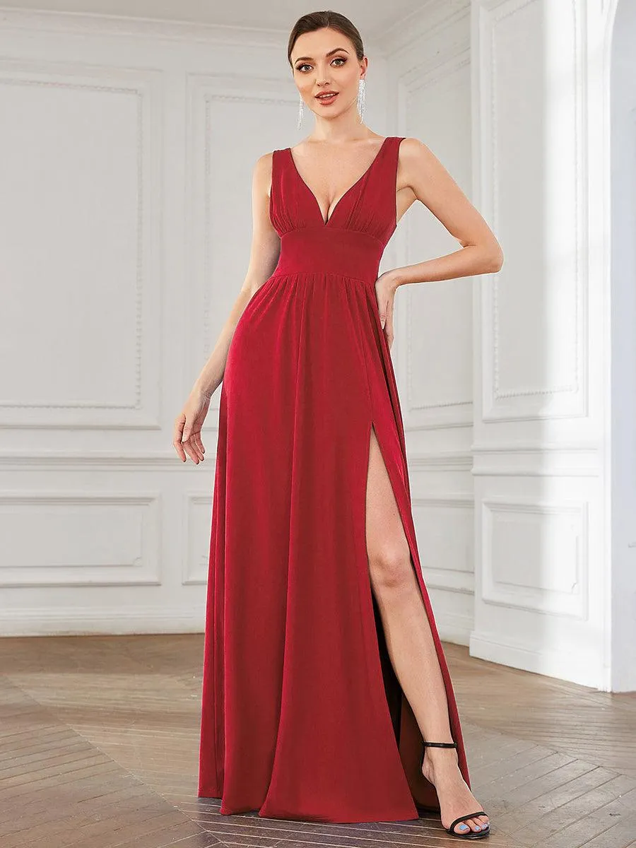 Taille personnalisée Robe de soirée longue au sol à taille haute
