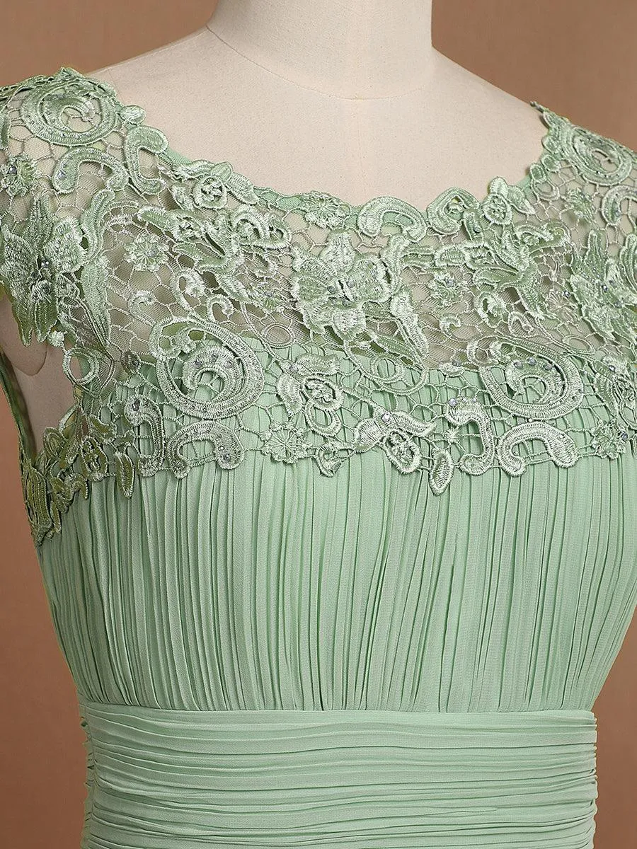Taille personnalisée Robe demoiselle d'honneur mousseline Manches courtes flatteuses