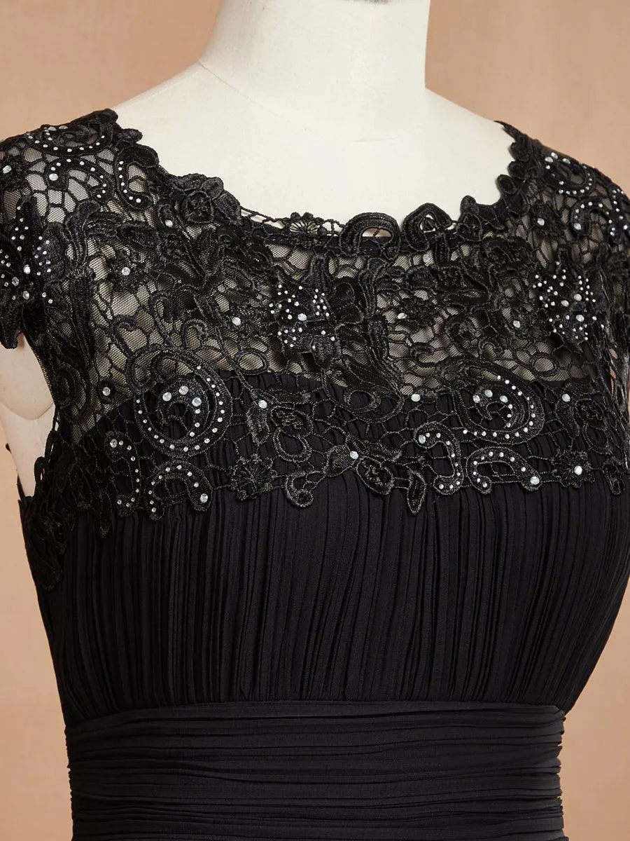 Taille personnalisée Robe demoiselle d'honneur mousseline Manches courtes flatteuses