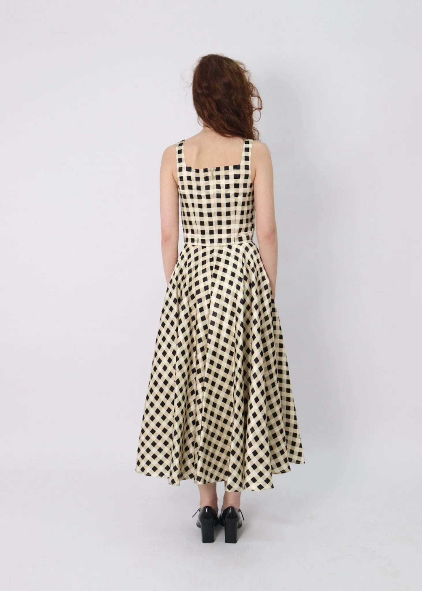 The Ballroom Skirt in Black & Cream Gingham