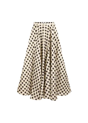 The Ballroom Skirt in Black & Cream Gingham