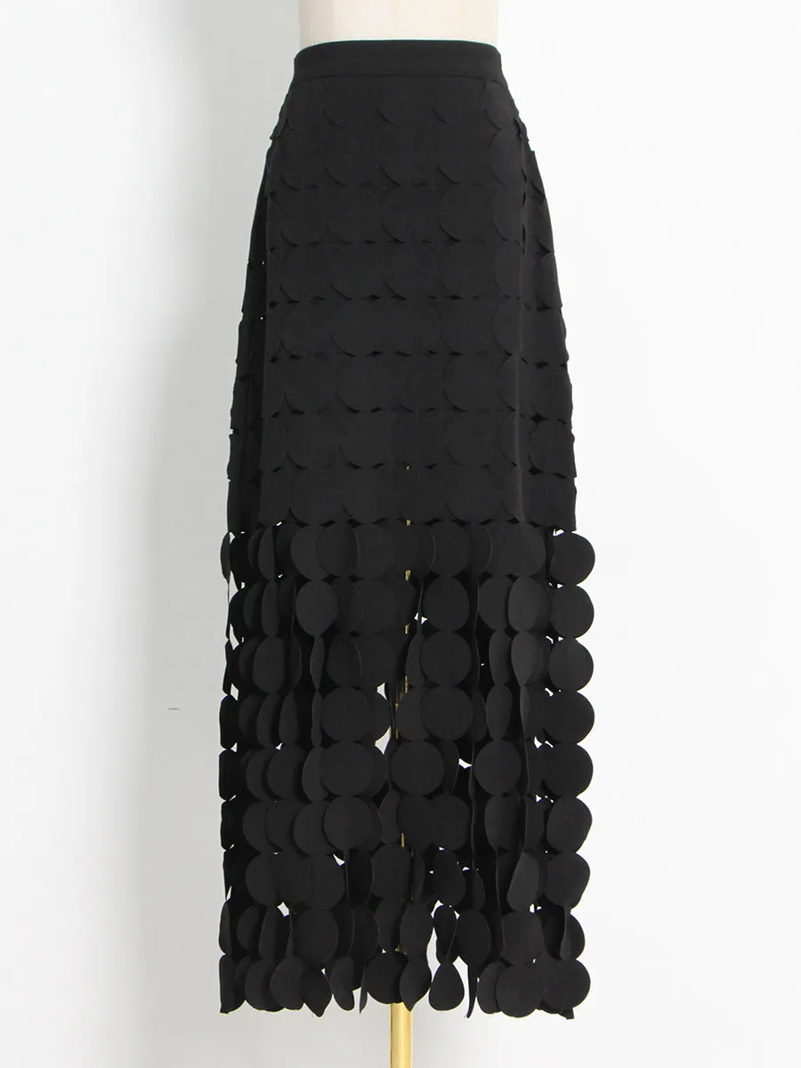 Three-dimensional Dot Tulle Skirt