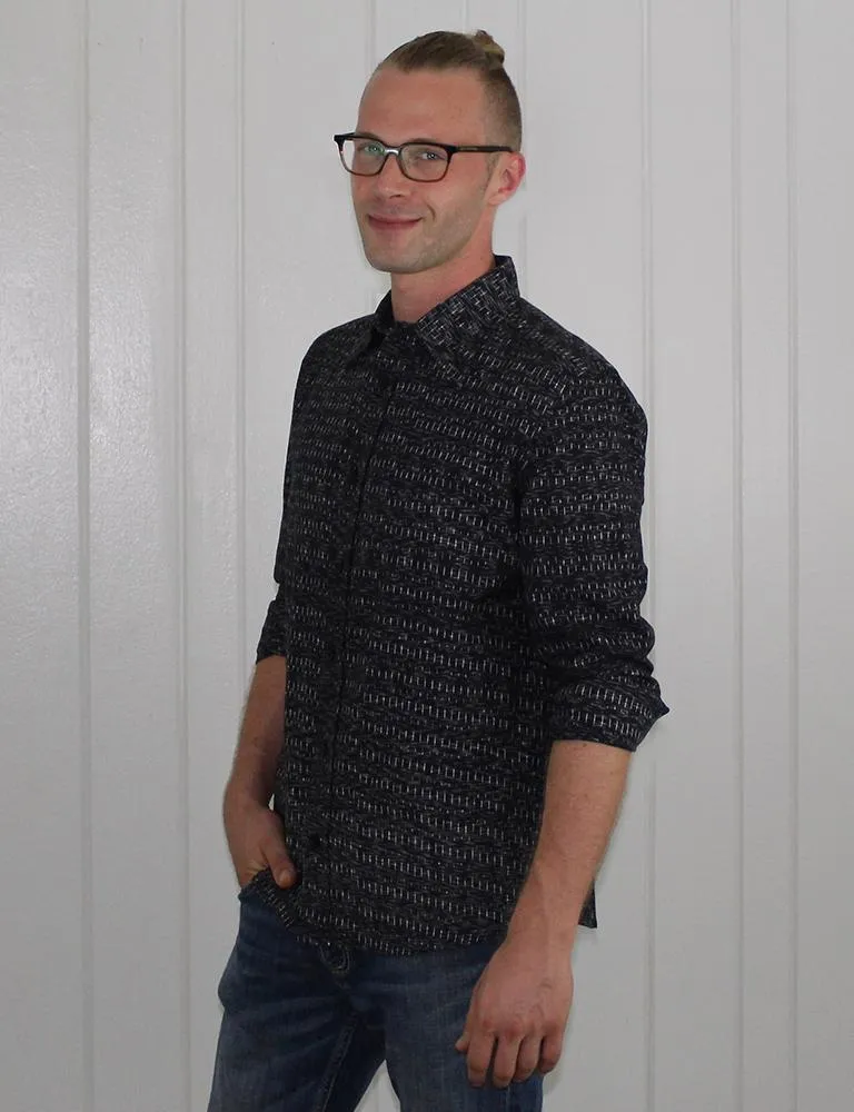 Timeless Black Men's Button Down Shirt
