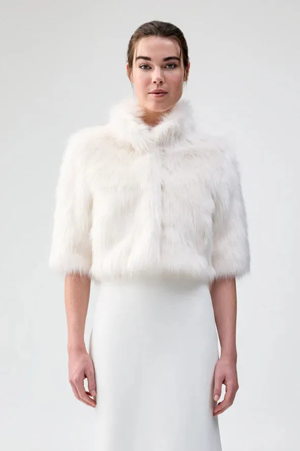 Unreal Fur - Desire Cropped Jacket Ivory