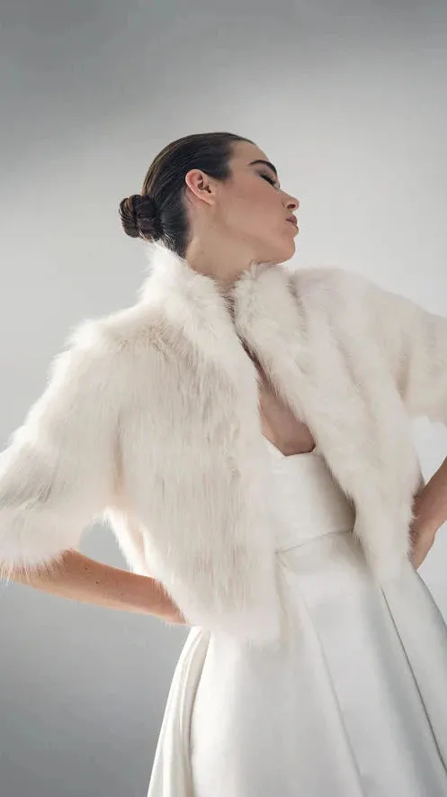 Unreal Fur - Desire Cropped Jacket Ivory