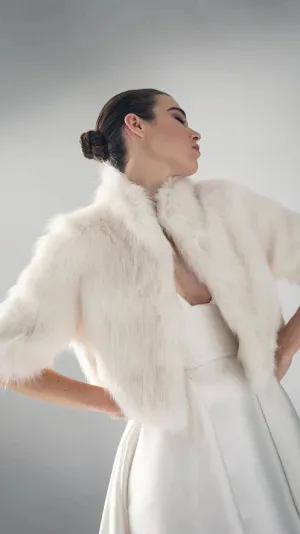 Unreal Fur - Desire Cropped Jacket Ivory