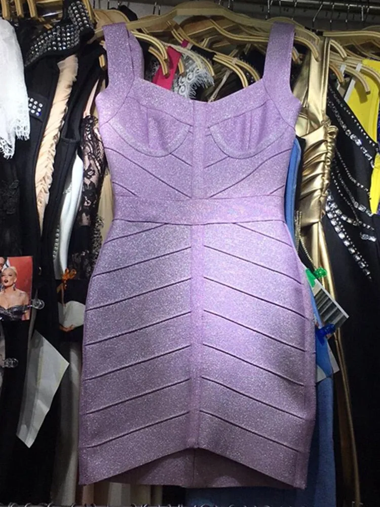 V Neck Backless Bandage Dress
