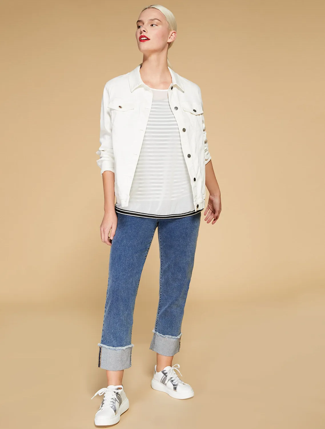 VALLE GEORGETTE AND JERSEY BLOUSE