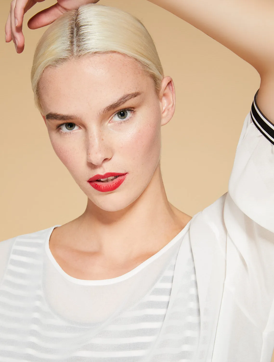 VALLE GEORGETTE AND JERSEY BLOUSE