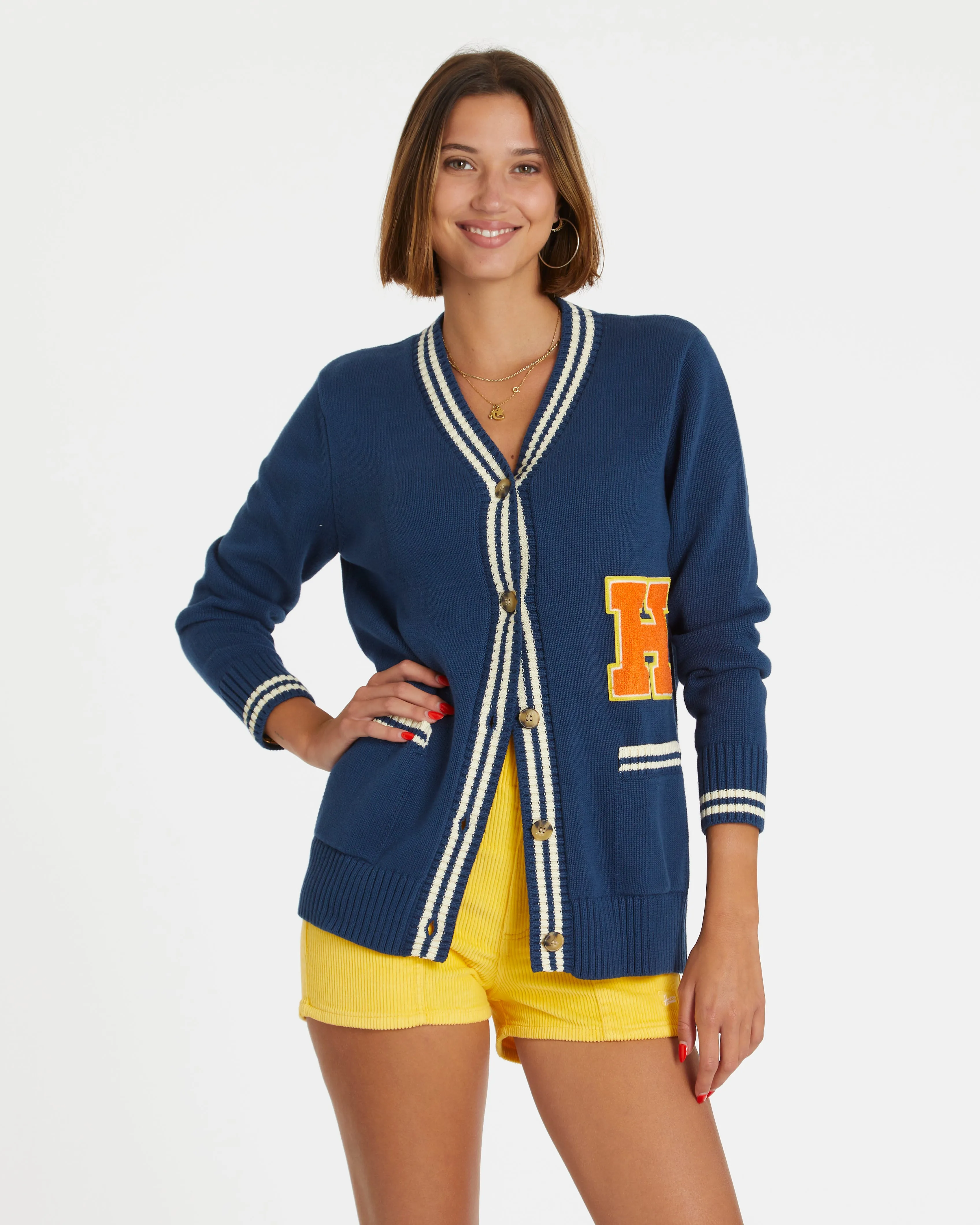 Varsity Cardigan (Navy)