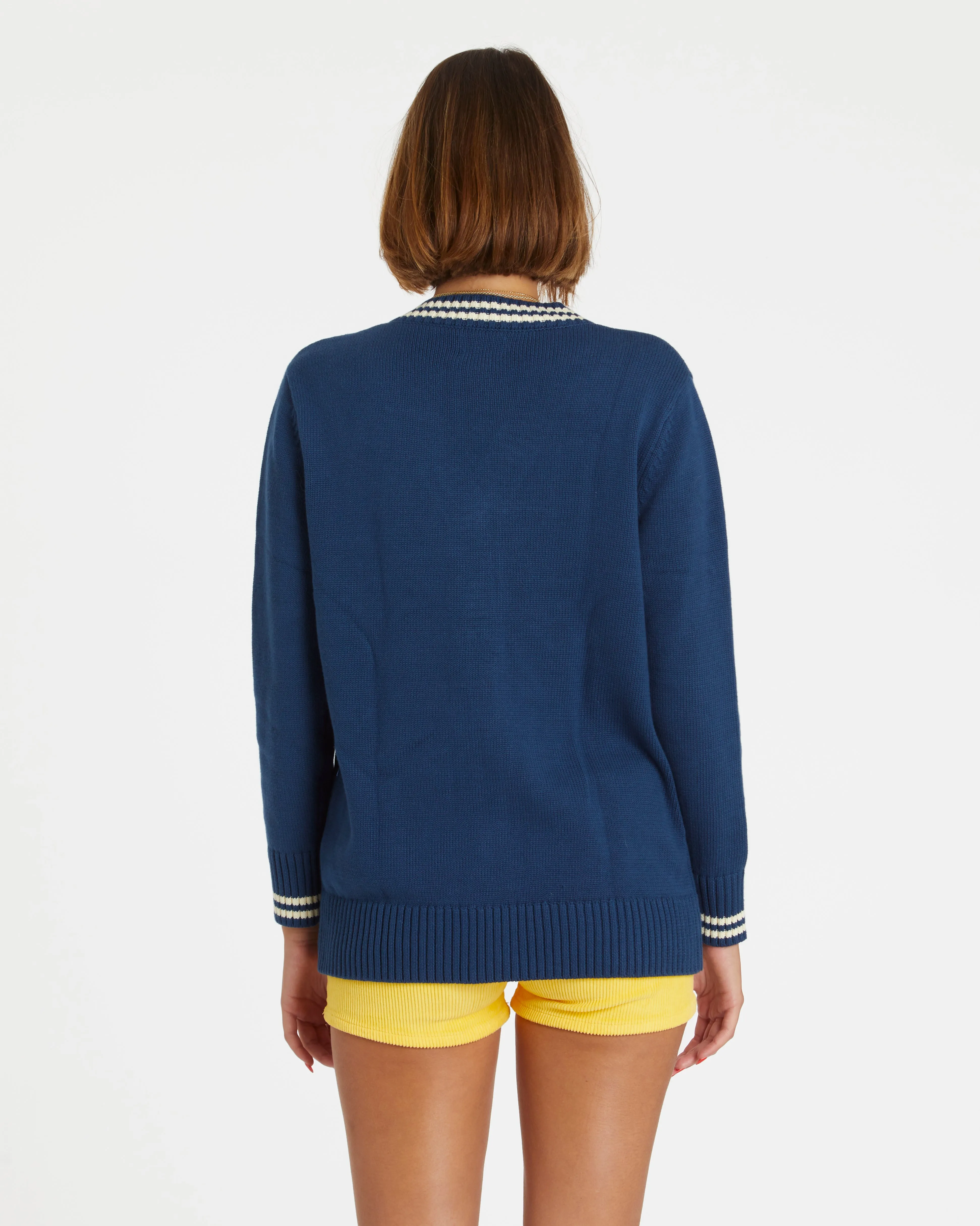 Varsity Cardigan (Navy)