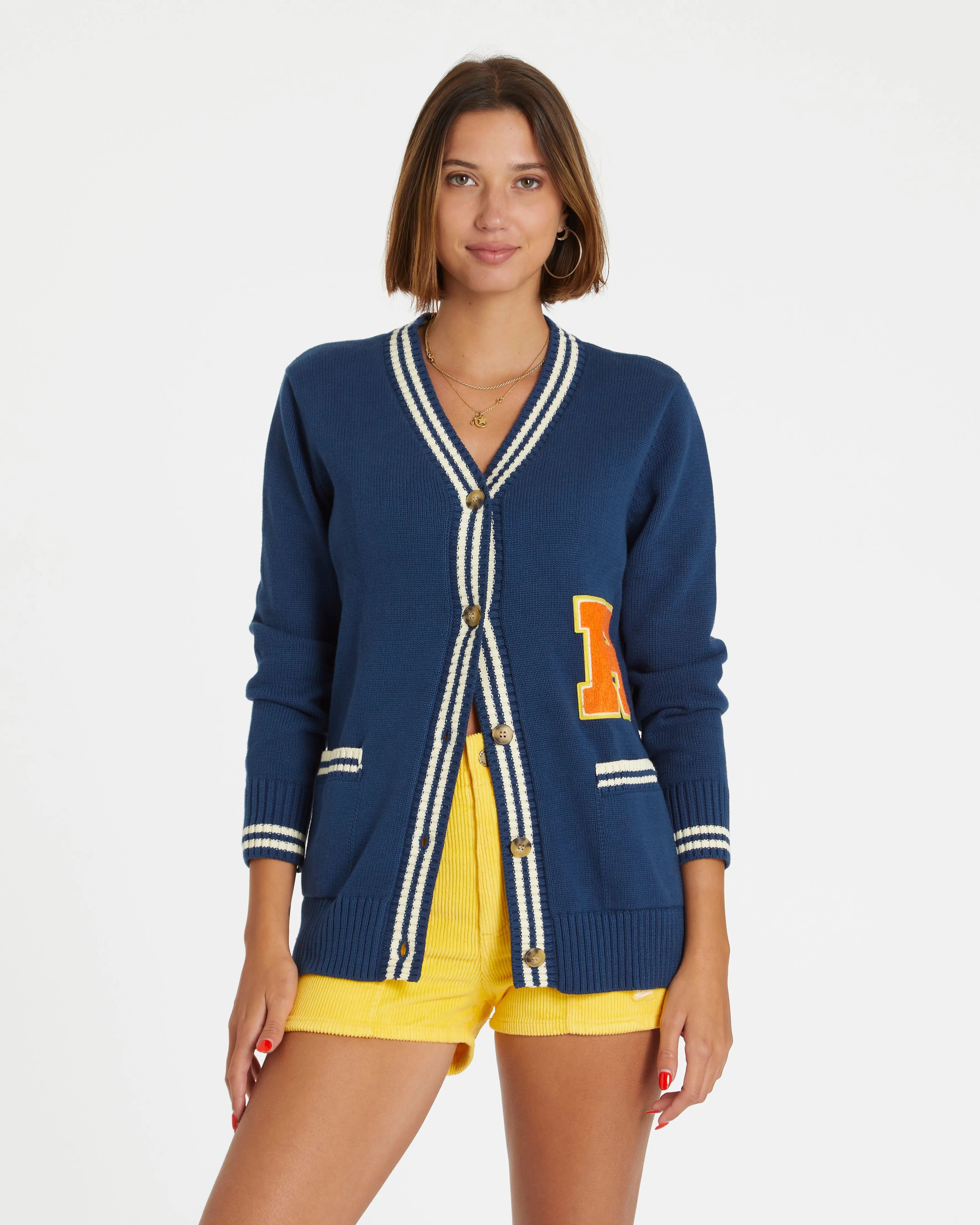 Varsity Cardigan (Navy)