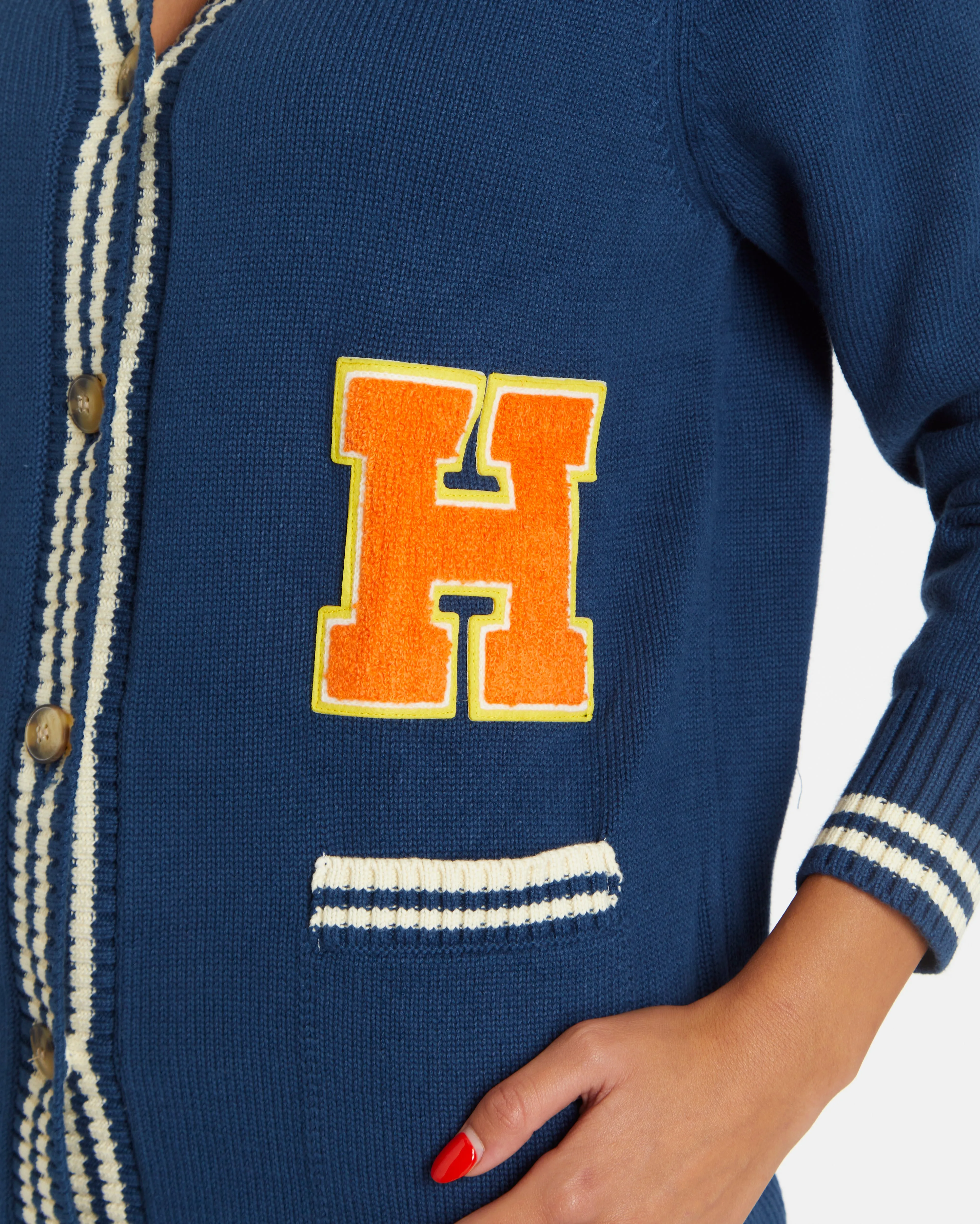 Varsity Cardigan (Navy)