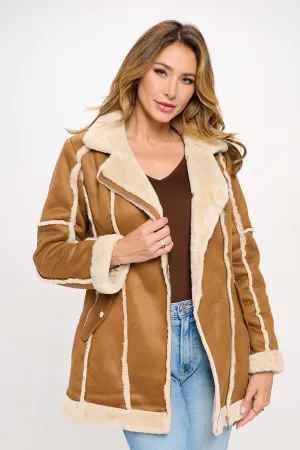Vegan Suede Dress Jacket