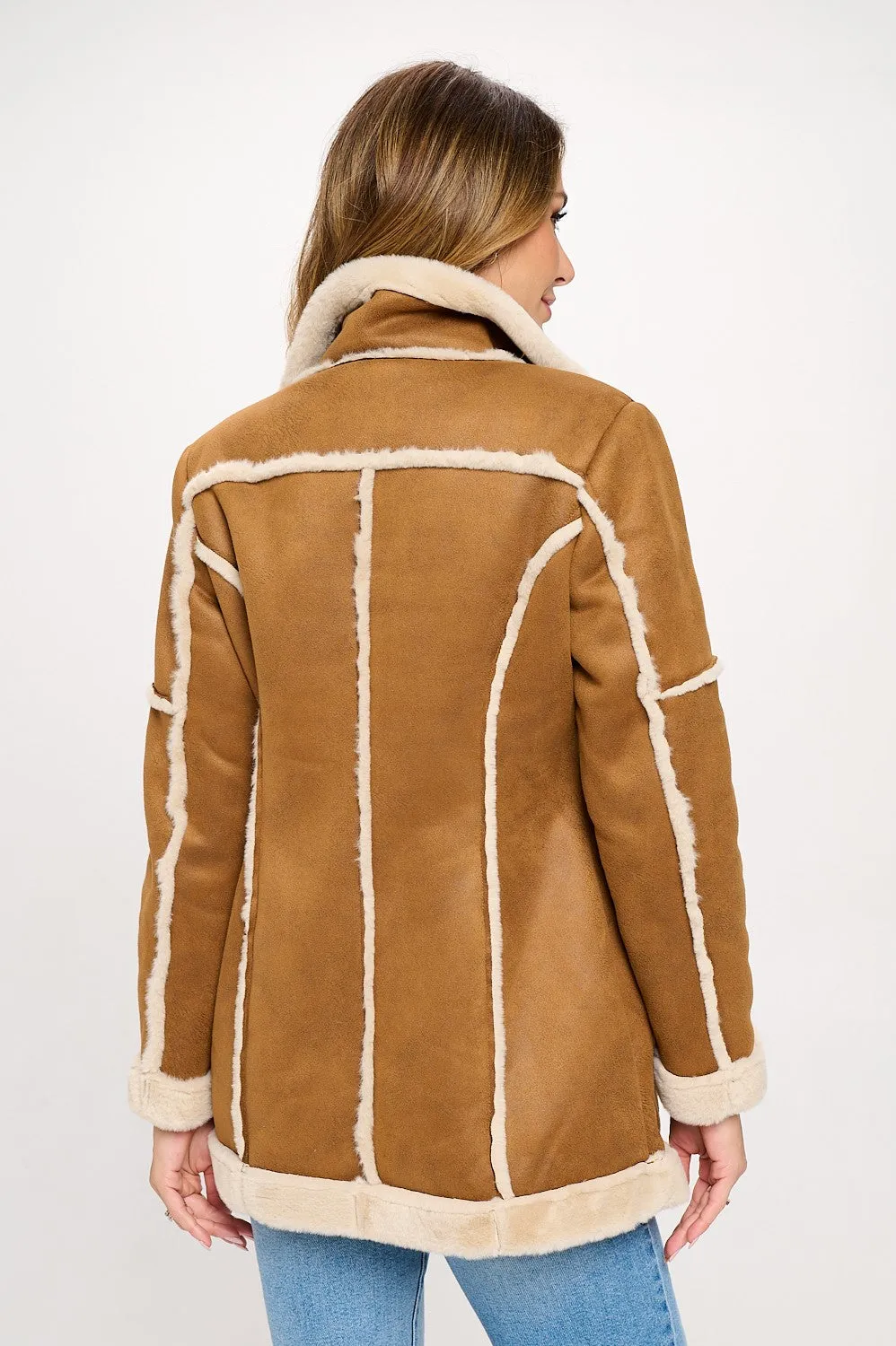 Vegan Suede Dress Jacket