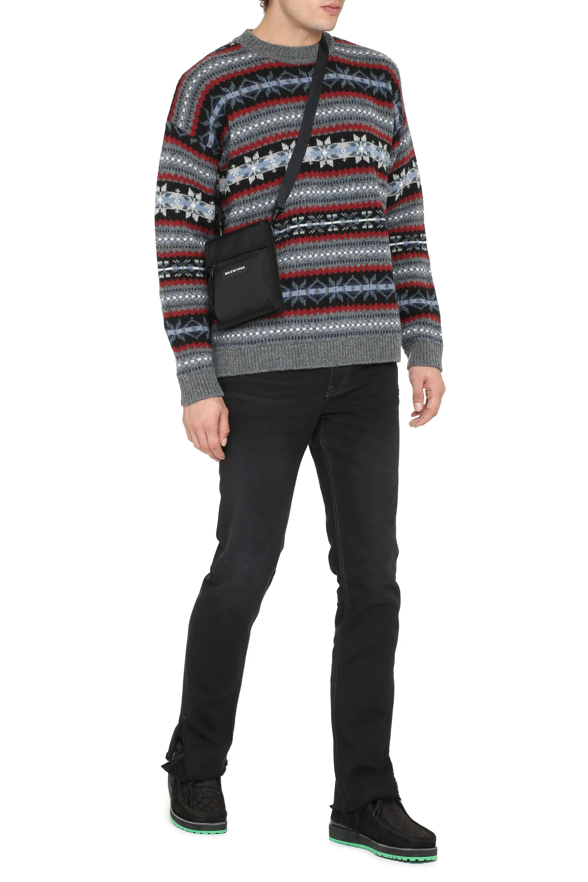 Virgin wool crew-neck sweater