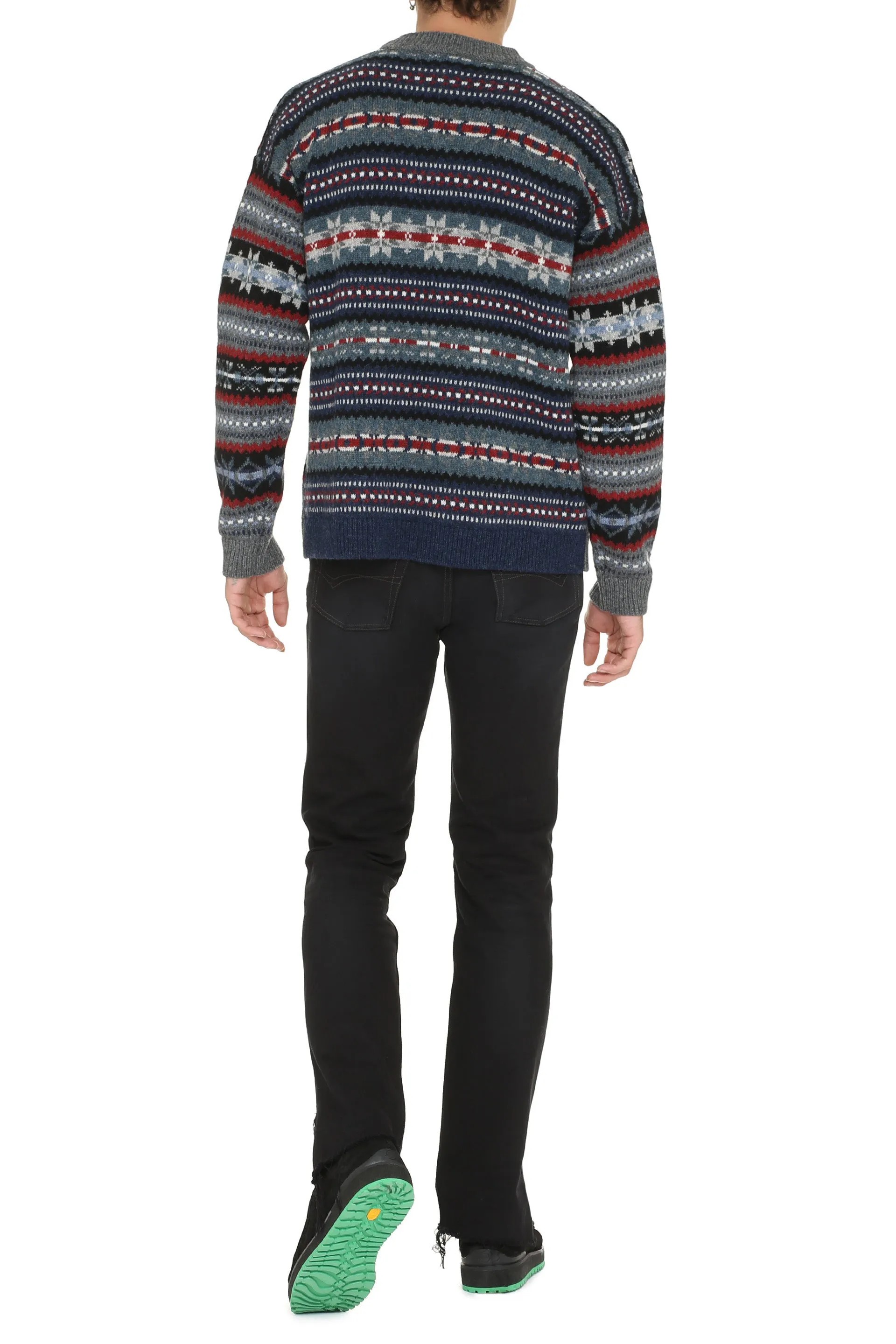 Virgin wool crew-neck sweater