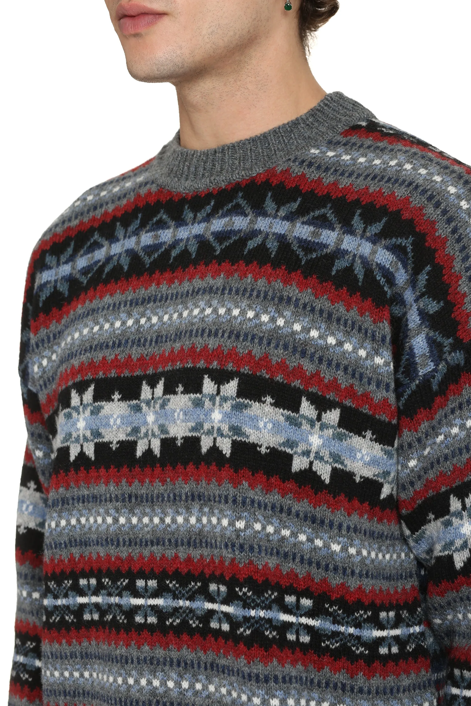 Virgin wool crew-neck sweater