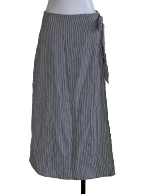 White Candy Stripe Semi Circle Skirt