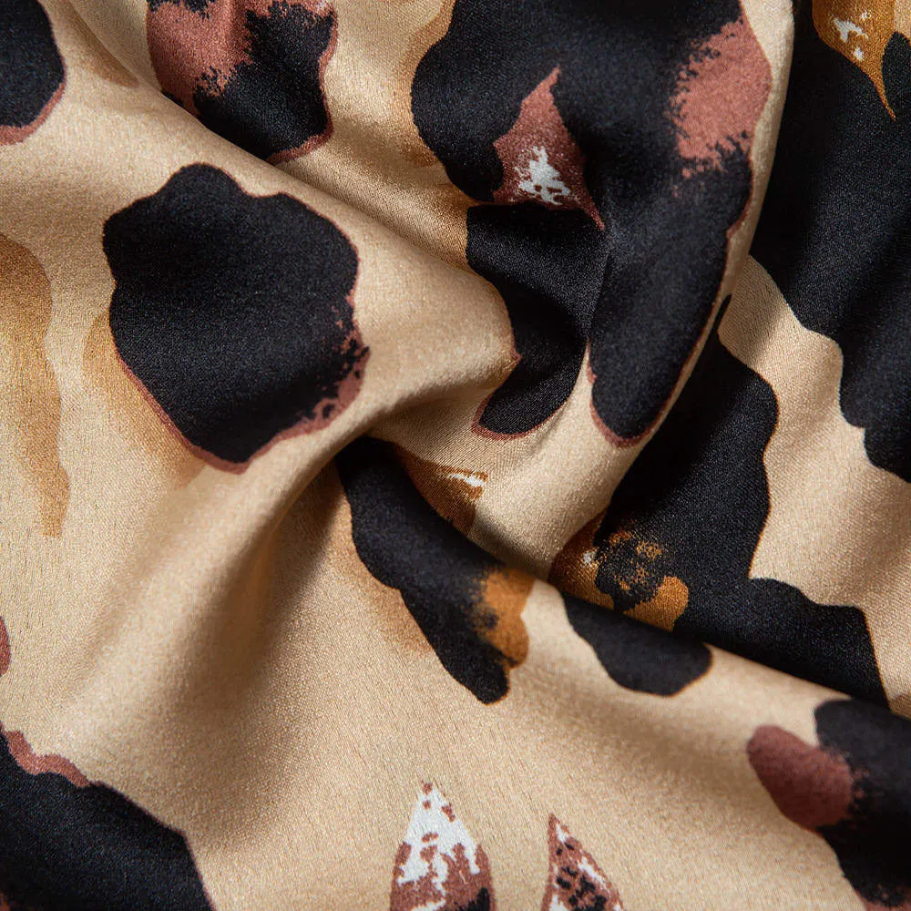 Wild Charm Halter Neck Sleeveless Leopard Print Top