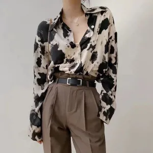 WolffMode Cowl Neck Chiffon Blouse