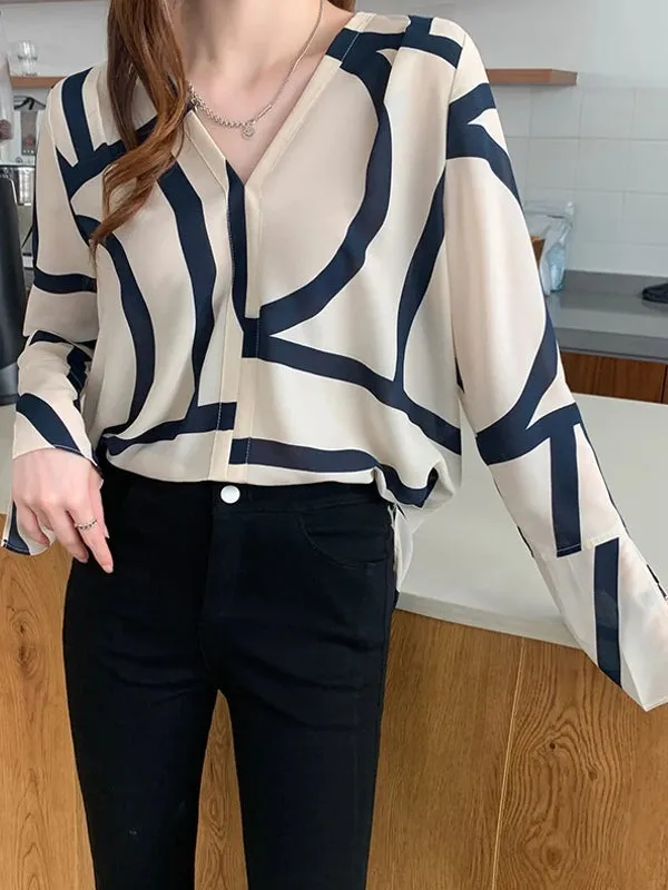 Women Shirts Pullover Thin Chiffon Blouse