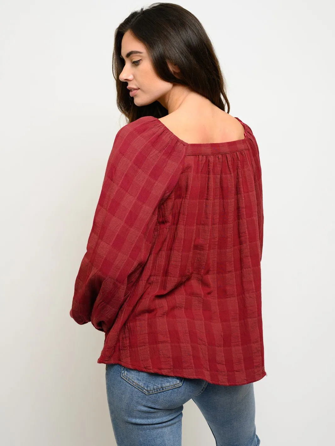 WOMEN'S LONG SLEEVE ROUND NECK TOP