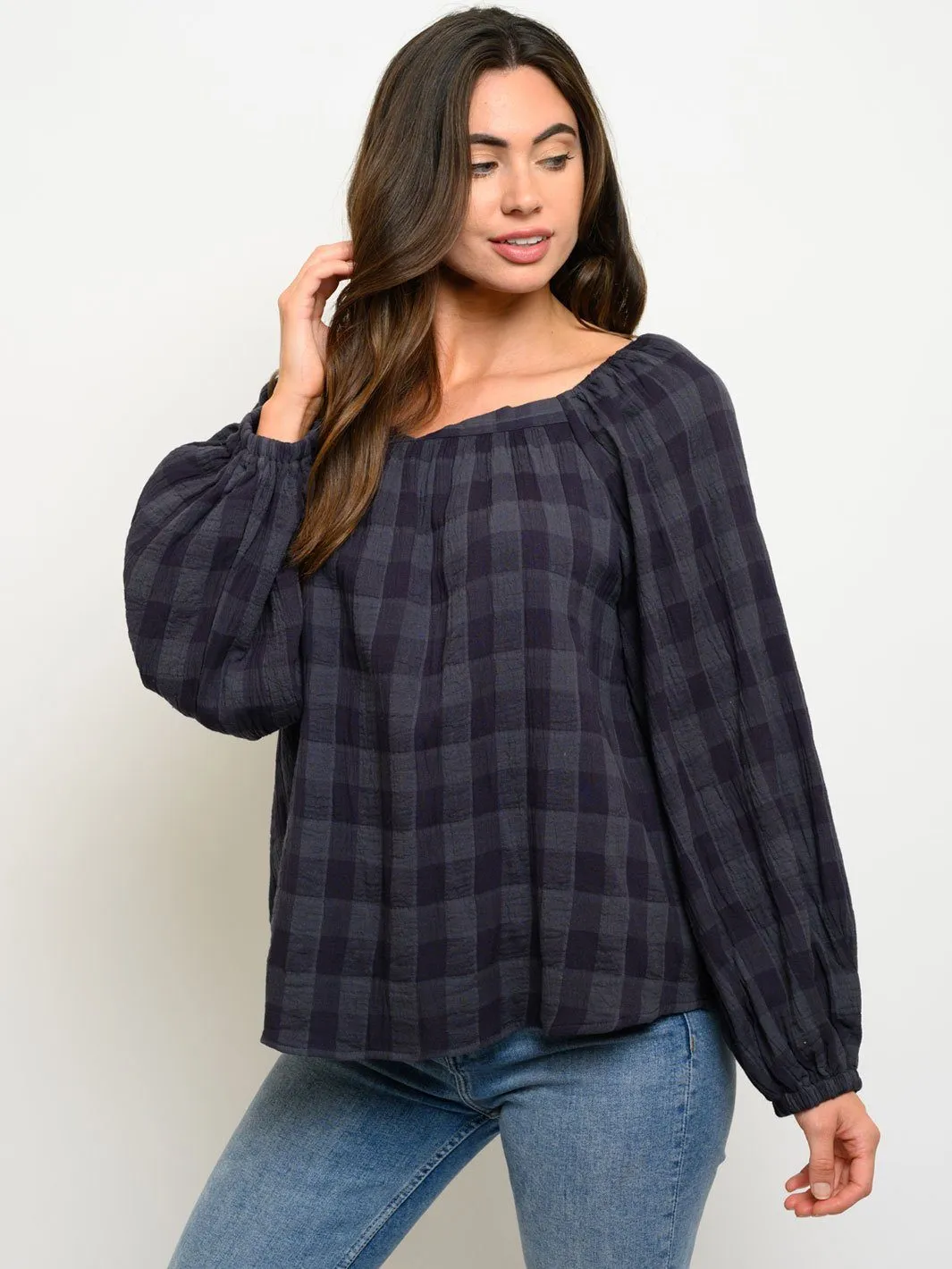 WOMEN'S LONG SLEEVE ROUND NECK TOP