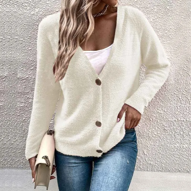Womens Open Front Fuzzy Cardigan Sweaters Long Sleeve Casual Slouchy Fluffy Loose Knit Sweater K395