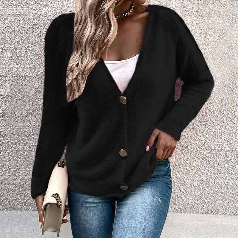 Womens Open Front Fuzzy Cardigan Sweaters Long Sleeve Casual Slouchy Fluffy Loose Knit Sweater K395
