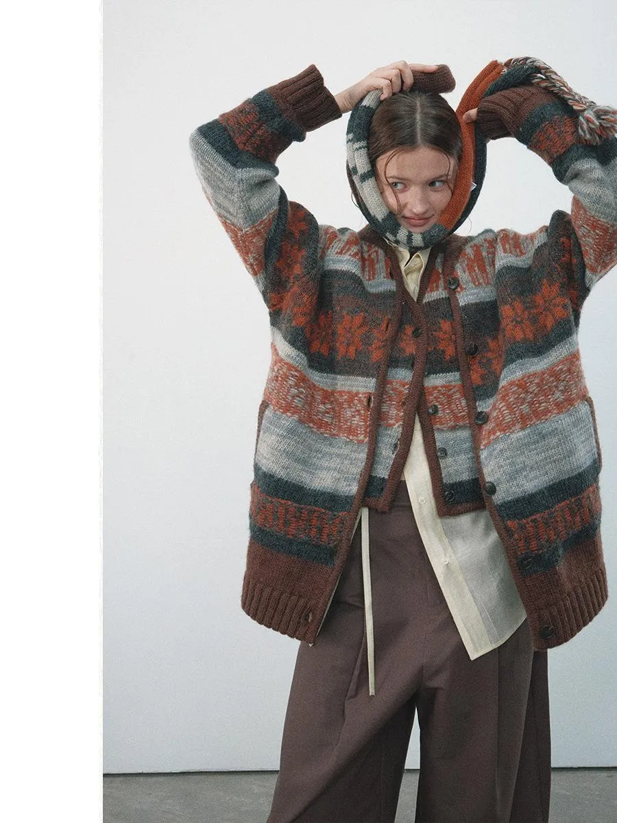 Wool Fair Isle Jacquard Cardigan