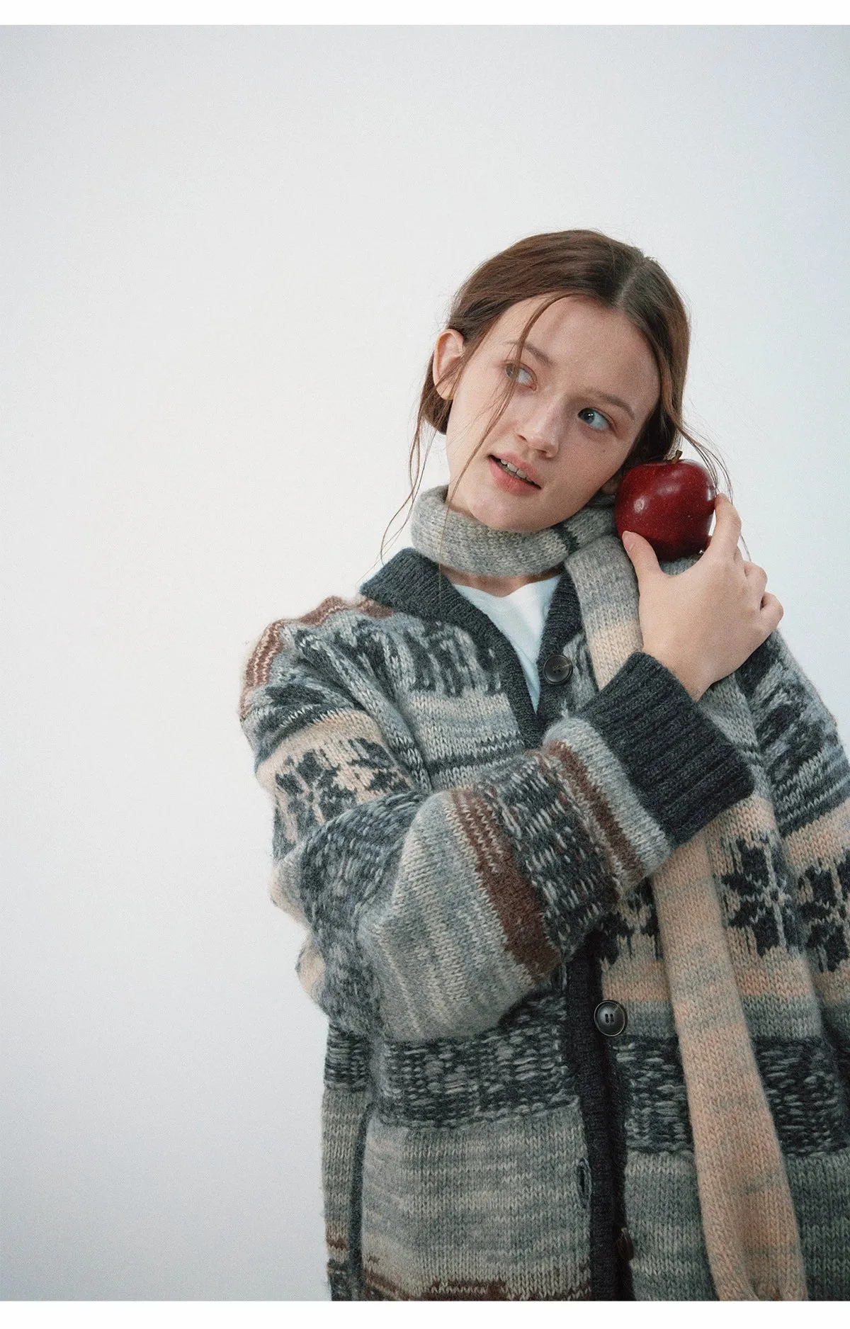 Wool Fair Isle Jacquard Cardigan