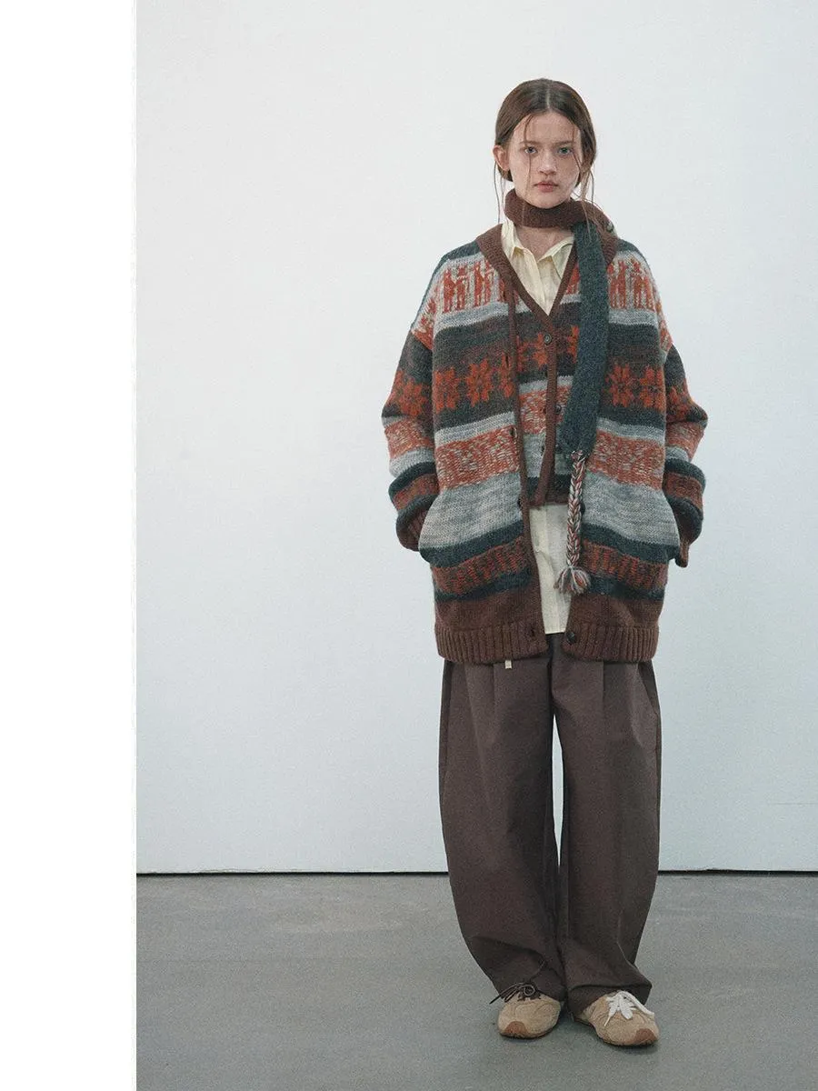 Wool Fair Isle Jacquard Cardigan