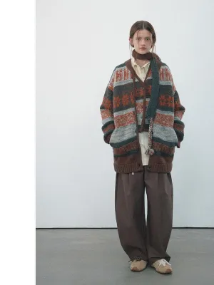Wool Fair Isle Jacquard Cardigan