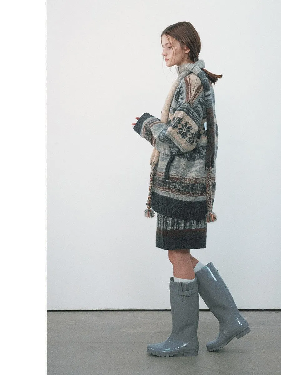 Wool Fair Isle Jacquard Cardigan