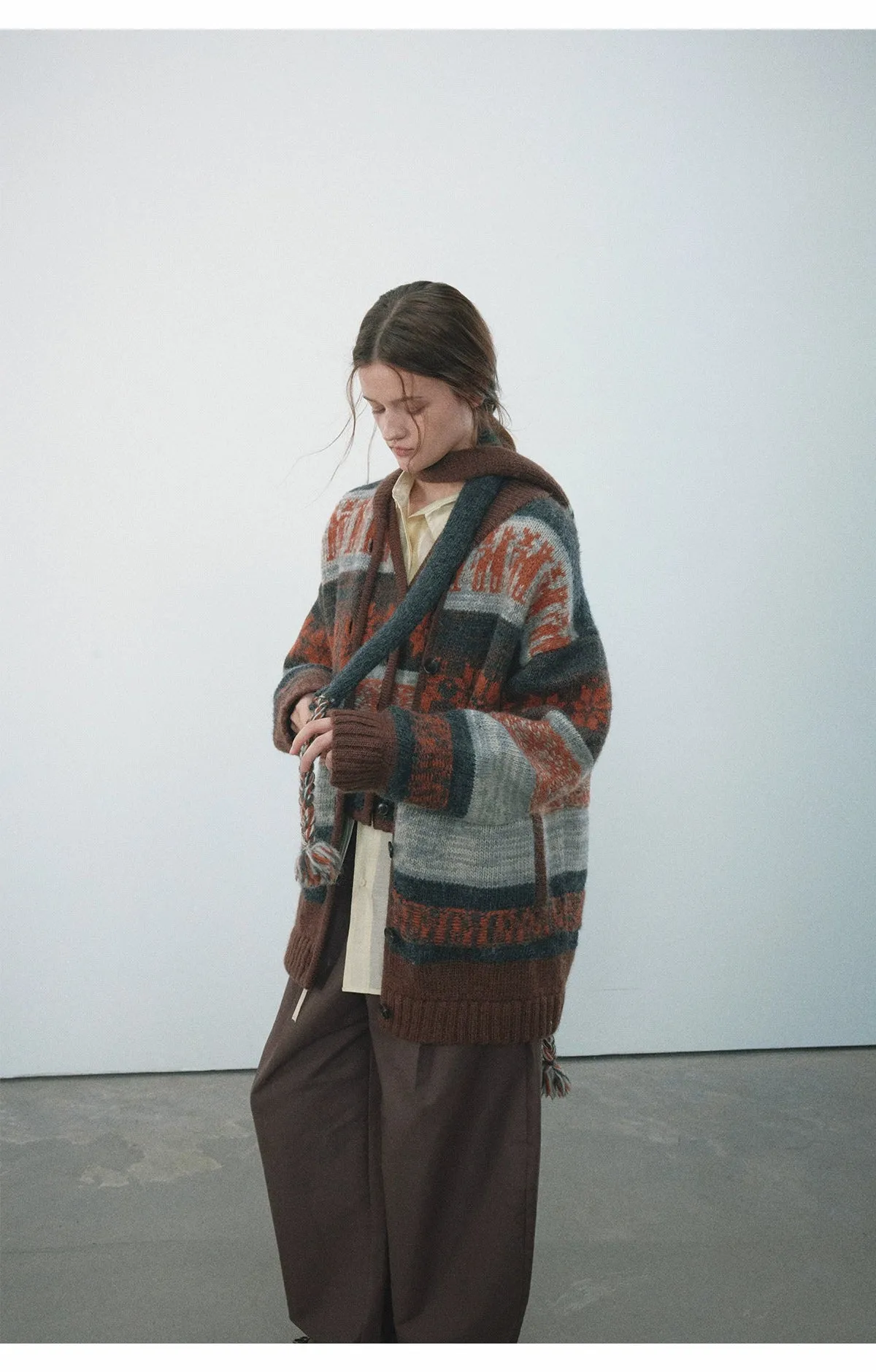 Wool Fair Isle Jacquard Cardigan