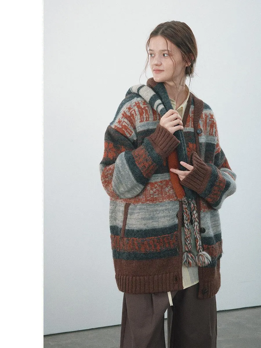Wool Fair Isle Jacquard Cardigan