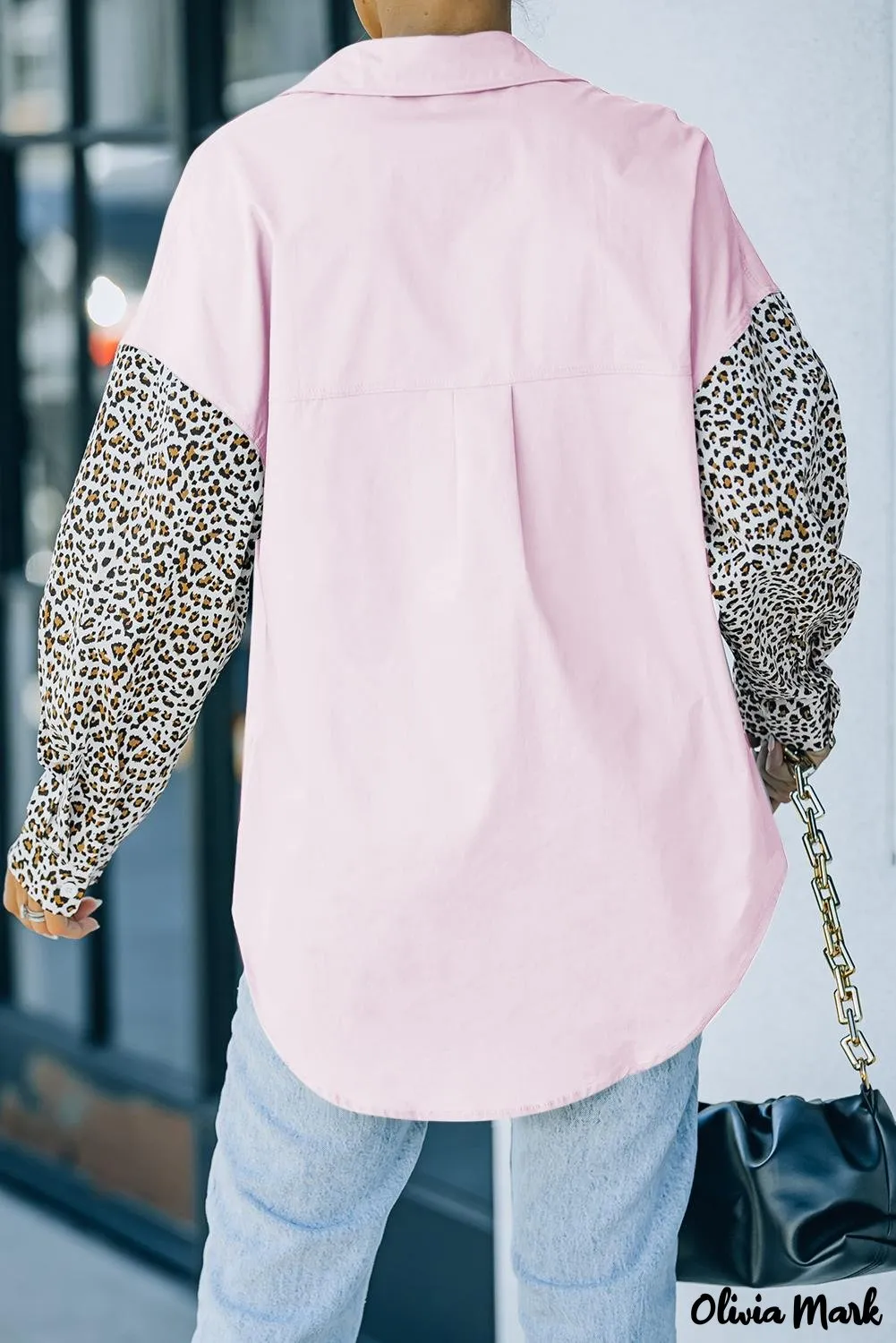 Xieyinshe - Patchwork Drop Shoulder Long Sleeve Shirt