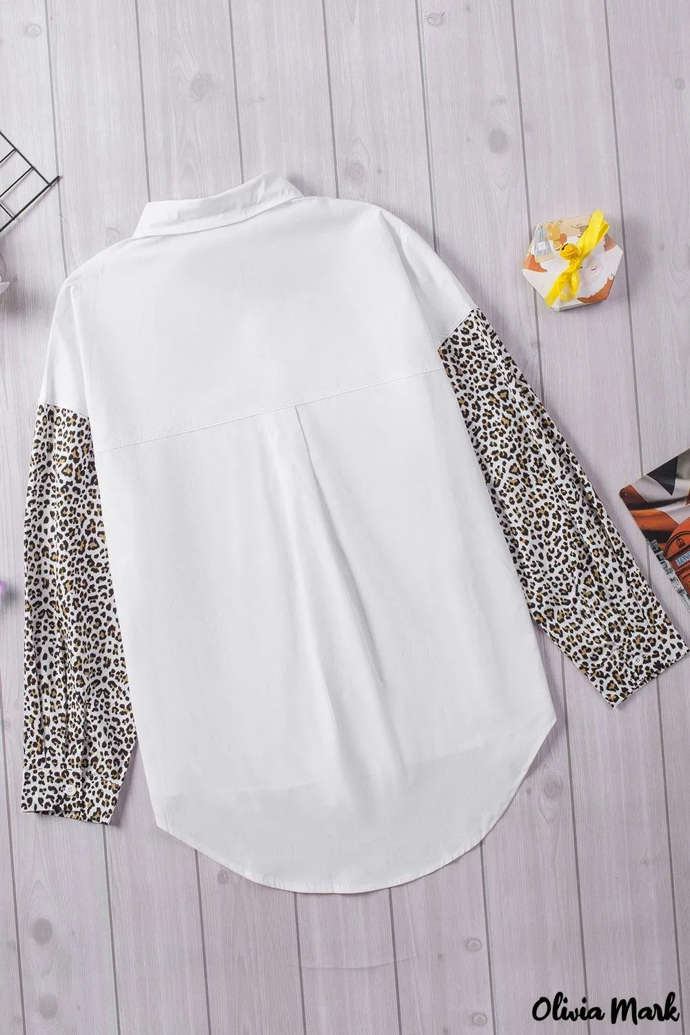 Xieyinshe - Patchwork Drop Shoulder Long Sleeve Shirt