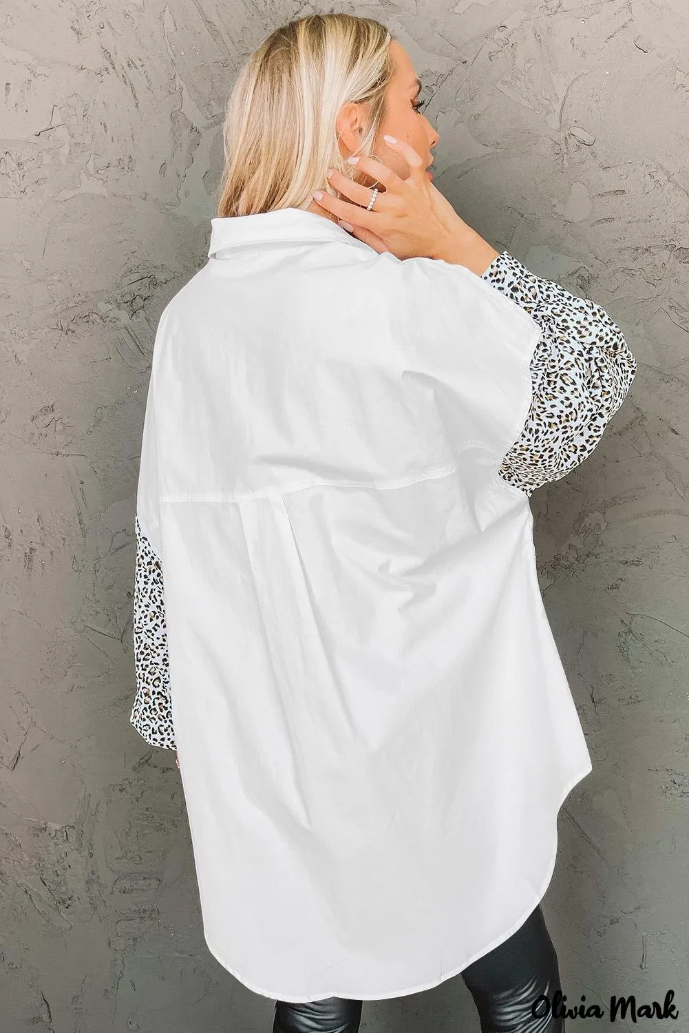 Xieyinshe - Patchwork Drop Shoulder Long Sleeve Shirt