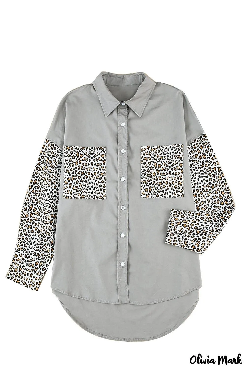 Xieyinshe - Patchwork Drop Shoulder Long Sleeve Shirt