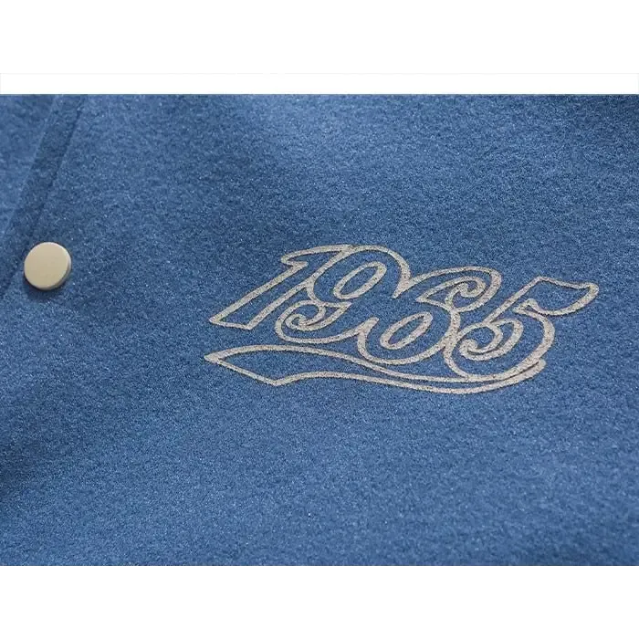 Y2K Varsity Jacket with Heart-Shaped Letter Print