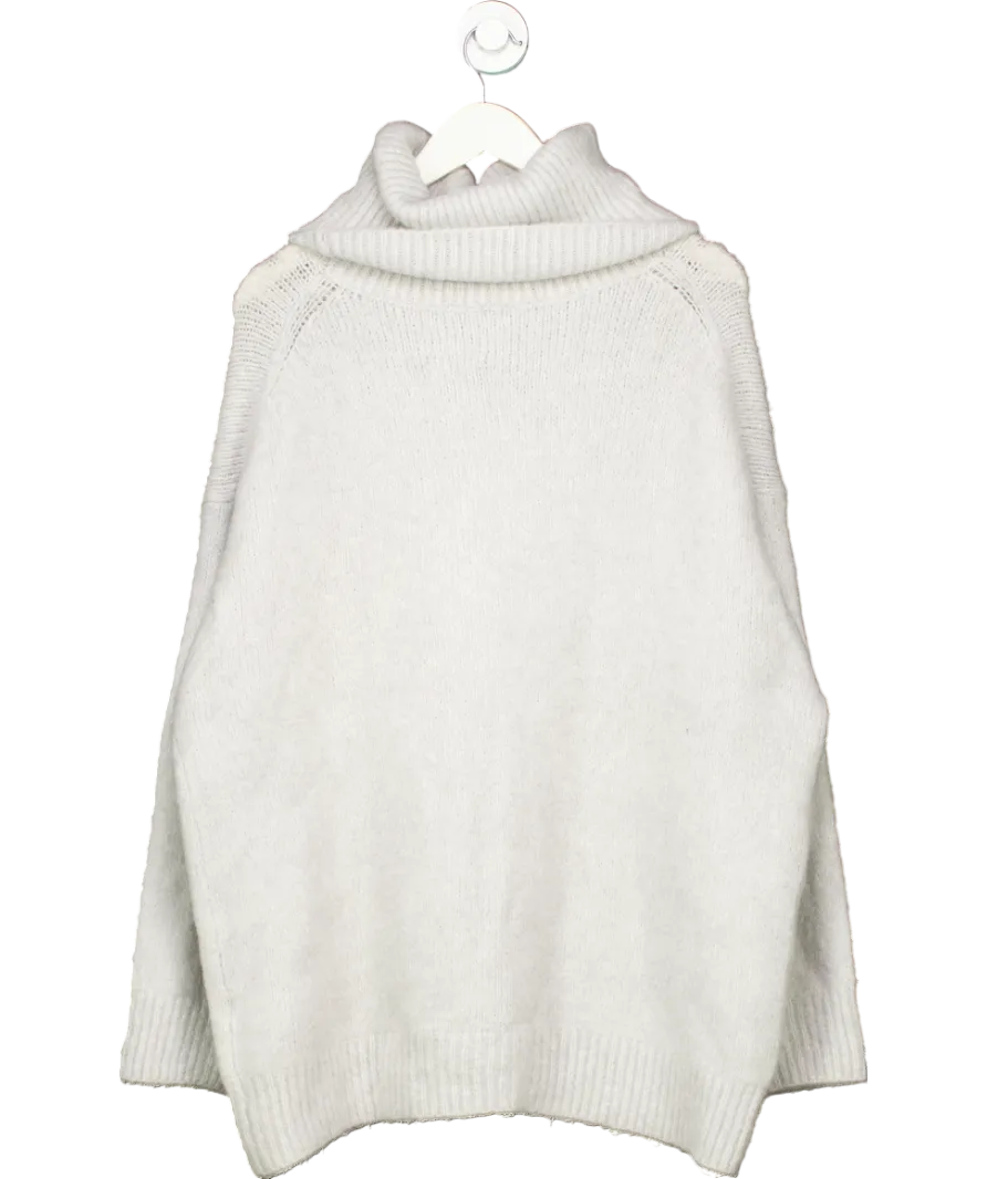 ZARA Grey Roll Neck Slouchy Knit Jumper UK M